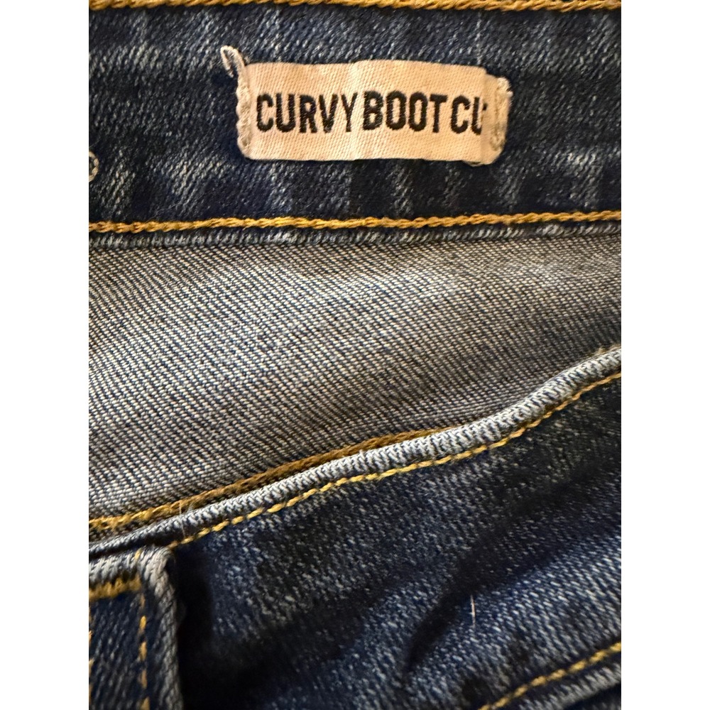 Harley Davidson Curvy Bootcut Jeans Women 34 Blue Medium Wash Denim - Picture 10 of 12